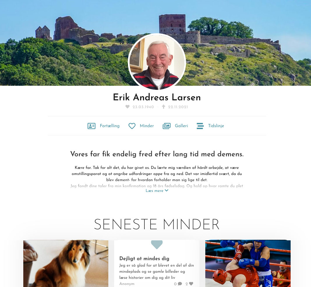 Eksempel på mindeplads